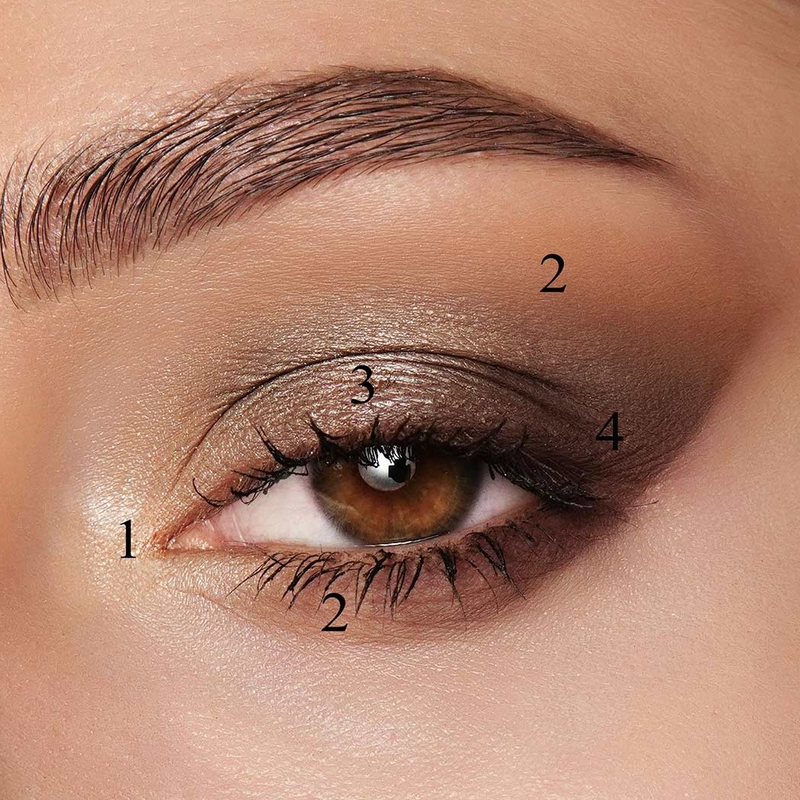 LUX visage Тени 4 цв Glam Look тон 08 Ореховый тауп