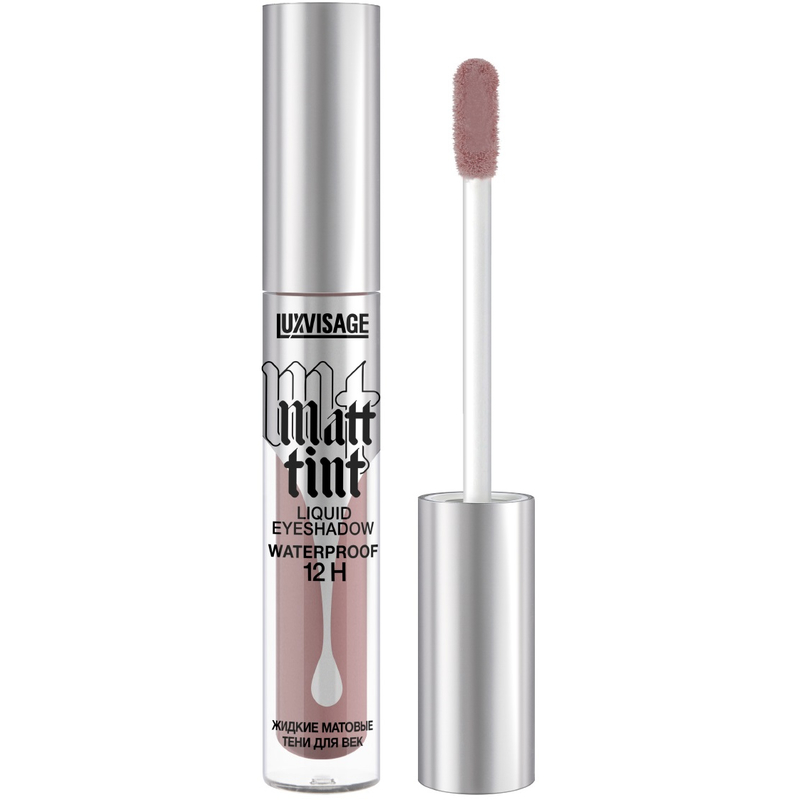 LUX visage Тени жидкие матовые Matt tint waterproof 12H 105 Ash Lilac 