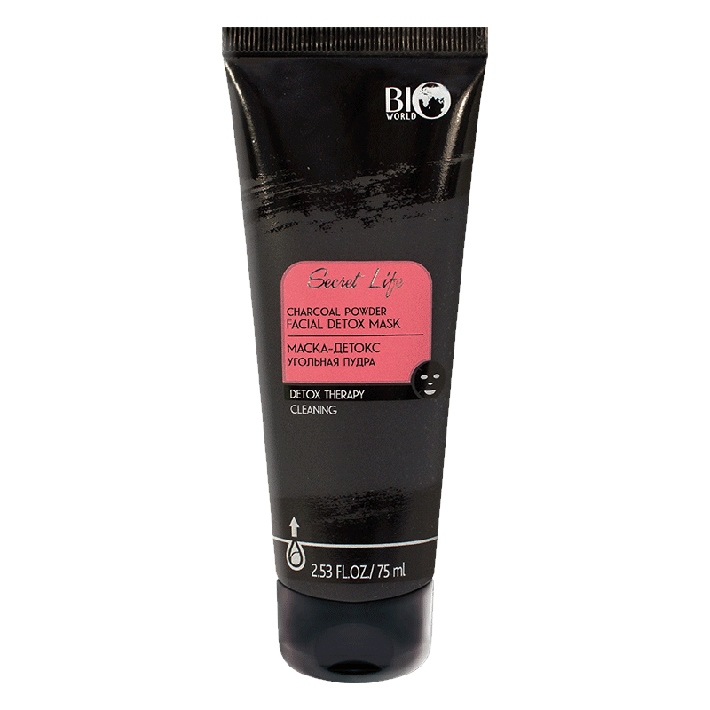 BIO WORLD Secret Life Detox Therapy Маска-Детокс Угольная пудра 75мл