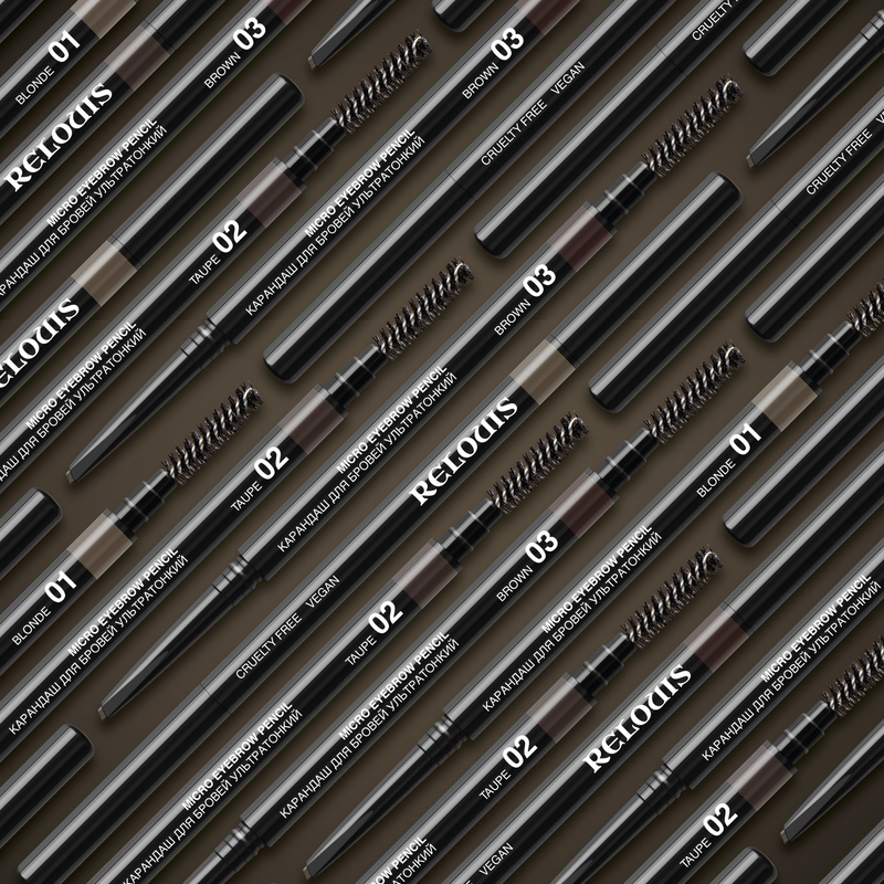 Relouis Карандаш д/бровей Ультратонкий 02 Tаupe