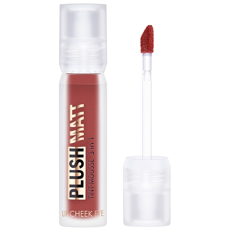 LUX visage Тинт-мусс 3 в 1 для губ, щек и век LUXVISAGE PLUSH MATT тон 306 Plumy Plum