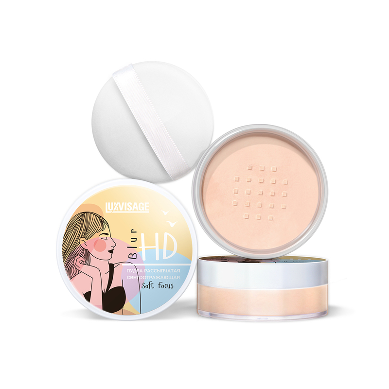 LUX visage Пудра рассыпчатая светоотражающая HD Blur Soft Focus Универсальная