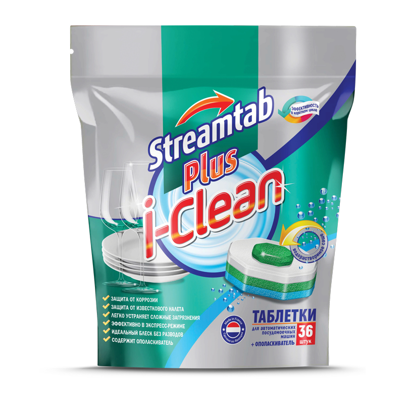 Ромакс I-CLEAN Таблетки д/посудомоечных машин Streamtab Plus 36шт 