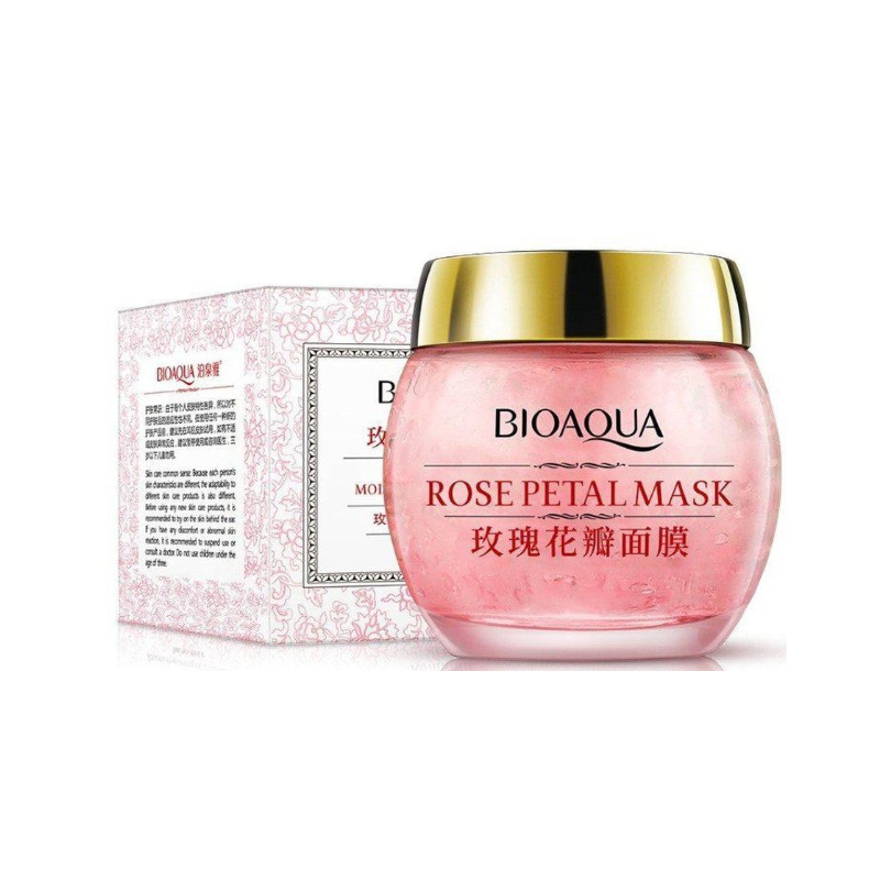 BIOAQUA ROSE PETAL MASK МаскаУвлажняющая для лица с лепестками роз 120г 12шт/уп