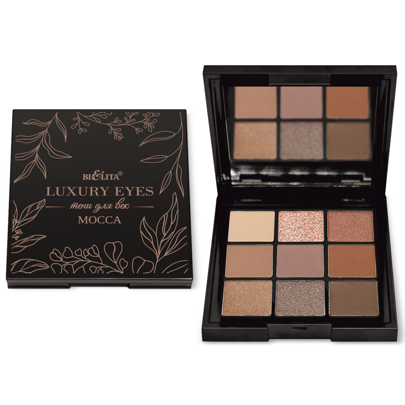Bielita "Luxury Eyes" Тени для век MOCCA, 9 тонов,