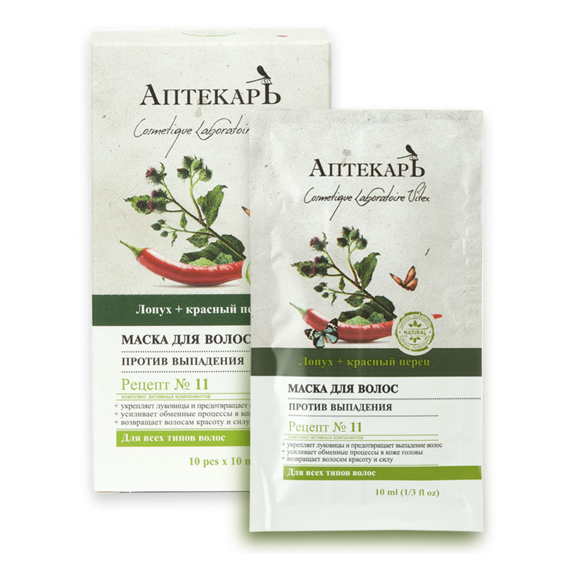 *Biтэкс Аптекарь Маска д/волос Против Выпадения 10саше по10мл