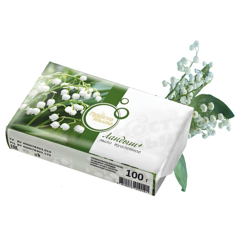 Мыло Просто мыло Ландыш+ 100г 