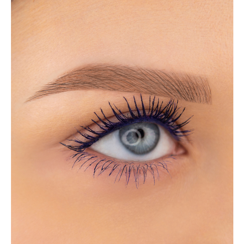 LUX visage Тушь PERFECT COLOR веер пышных ресниц BLUE синий 