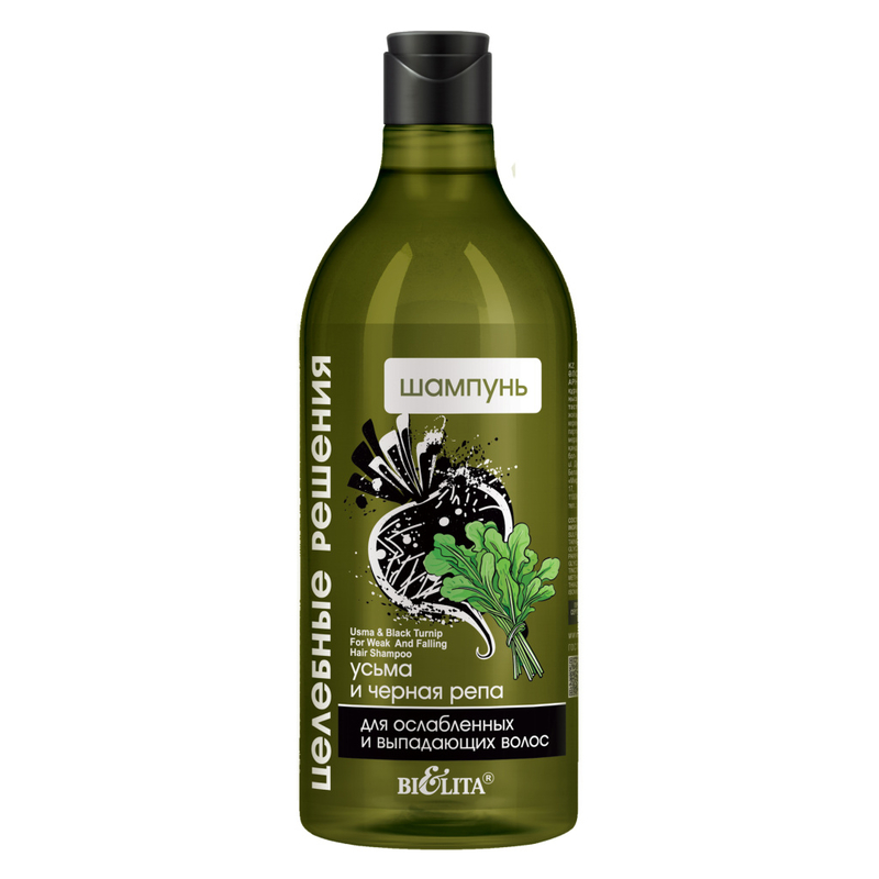 Bielita Целебные решения Шампунь для ослабленных и выпадающих волос "Усьма и черная репа" 750 мл