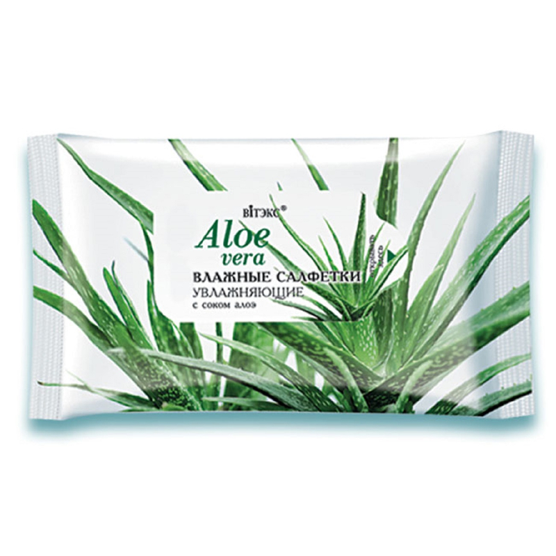 Biтэкс Алоэ Вера Влажные салфетки Увлажняющие 15шт