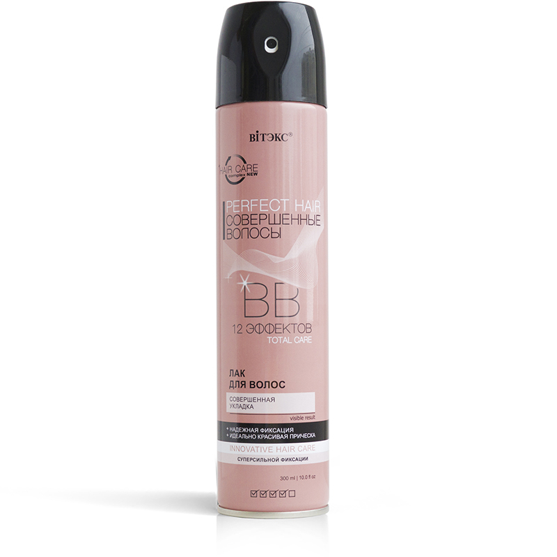 Biтэкс Perfect Hair Соверш волосы Лак ВВ д/волос Суперсильная фиксация 300мл