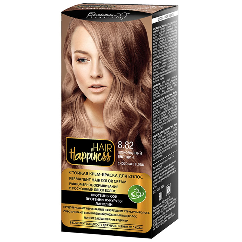 Краска д/волос Белита-М HAIR Happiness тон № 8.82 Шоколадный блондин