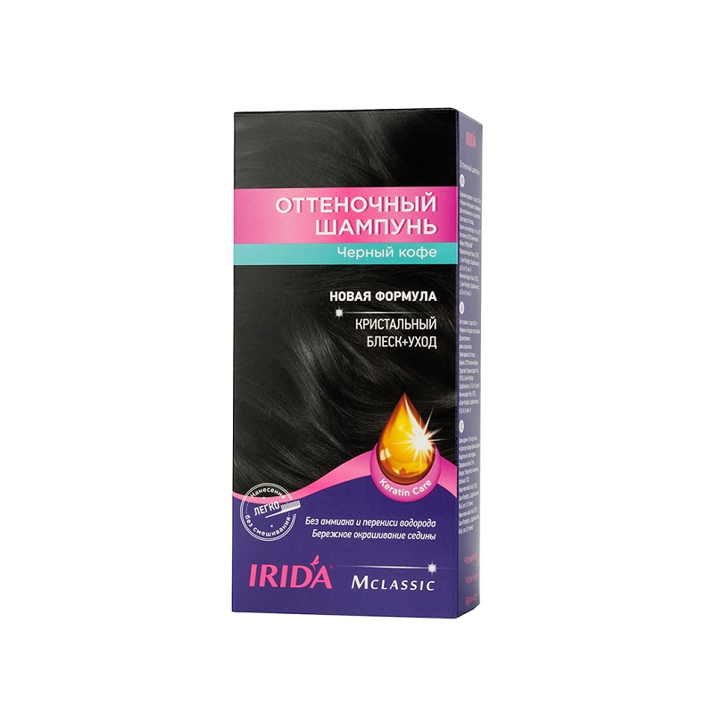 ИРИДА-М Шампунь оттеночный Черный кофе 3*25мл