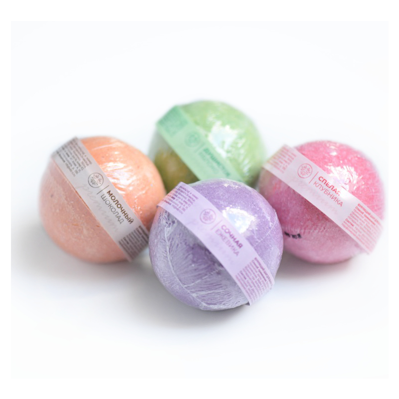 МИЛОЛИКА Шарик бурлящий для ванны Ежевика 130мл