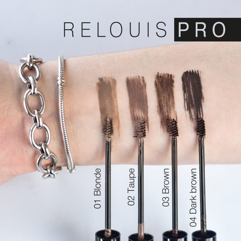 Relouis Гель д/бровей водостойкий оттеночный PRO Waterproof Color Brow Gel тон 02 Tаupe