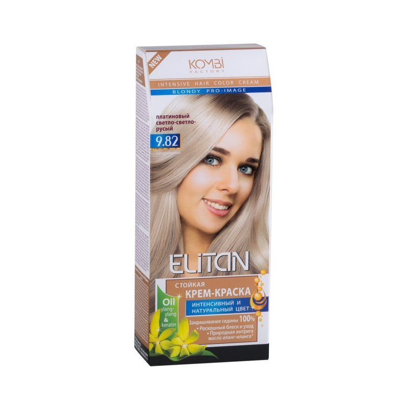 Крем-краска Элитан стойкая д/волос тон 9.82 Платиновый светло-светло-русый