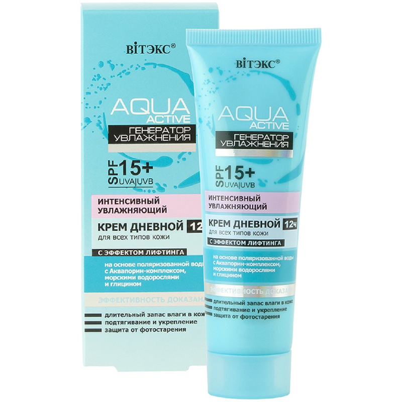 Biтэкс Аква Актив Крем 12ч Днев SPF 15 интенс/Увл д/всех 50мл