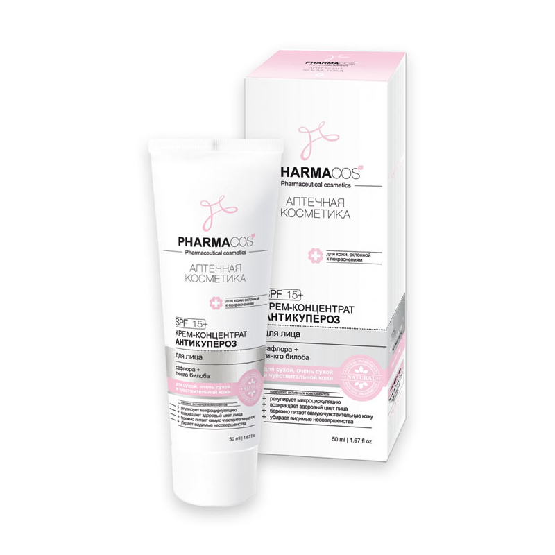 Biтэкс Pharmacos Крем-концентрат д/лица Антикупероз 50мл