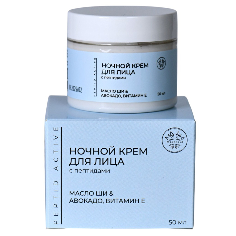 МИЛОЛИКА Peptid Active Ночной крем для лица с пептидами 50мл