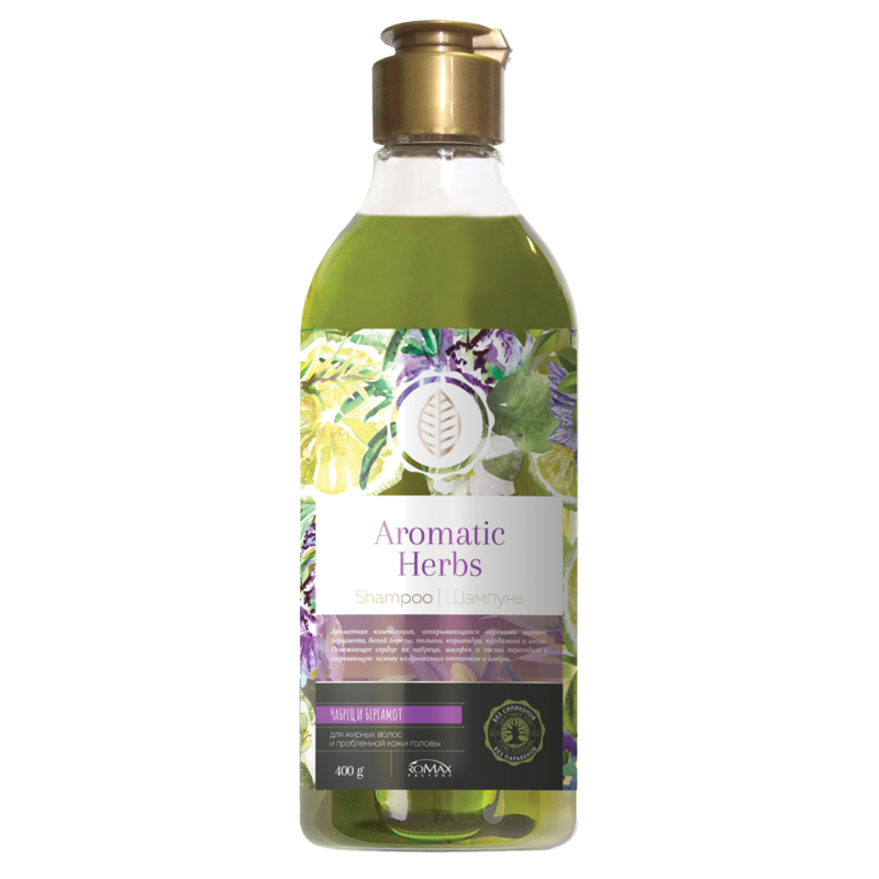Ромакс Шампунь Aromatic Herbs Чабрец и бергамот 400г 