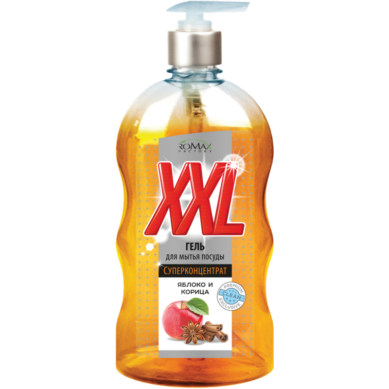 Ромакс Гель для мытья посуды  XXL яблоко и корица 650г