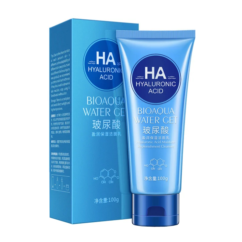 BIOAQUA HA Пенка Очищающая для умывания с гиалуроновой кислотой 100г 12шт/уп