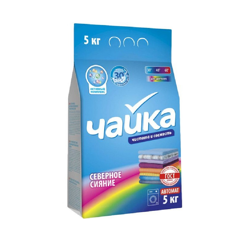 Стиральный порошок Чайка 5кг Автомат д/цветного Северное Сияние 
