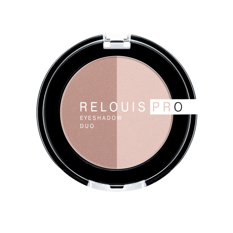 Relouis Тени д/век PRO eyeshadow DUO тон 101 (15 Taupe+14 Mauve)