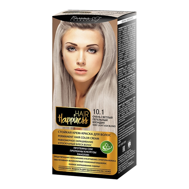 Краска д/волос Белита-М HAIR Happiness тон № 10.1 Очень светлый пепельный блондин