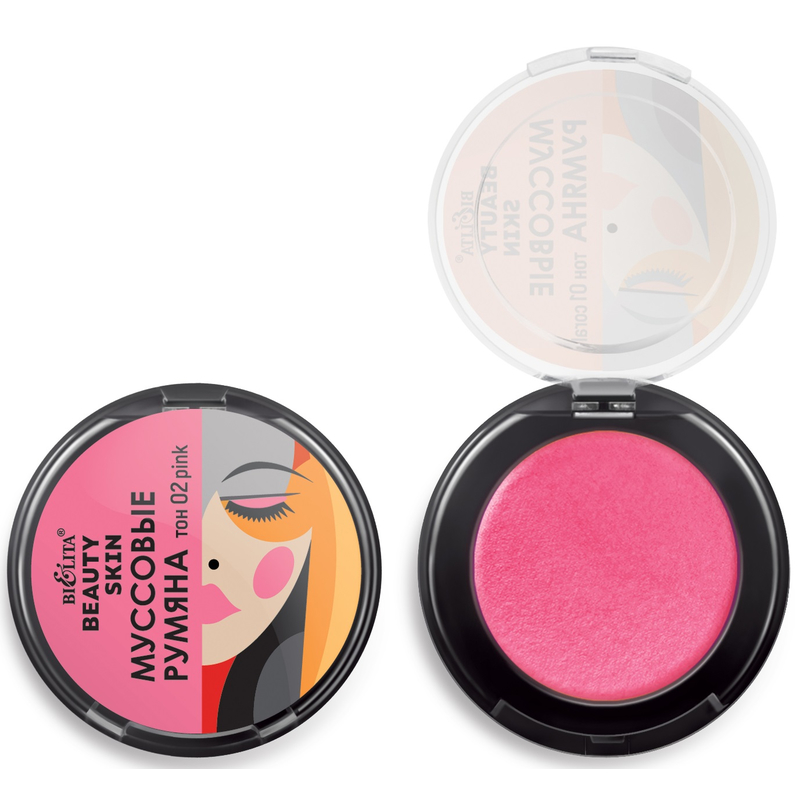 Bielita Beauty Skin Муссовые румяна тон 02 pink