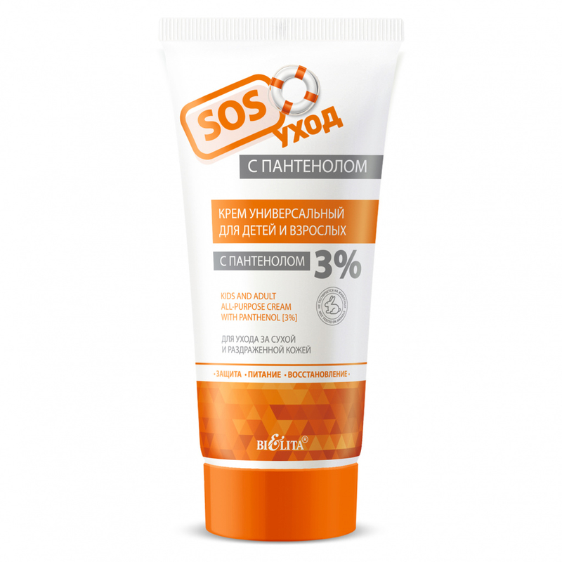 Bielita SOS уход с пантенолом Крем универсальный с пантенолом 3% д/детей и взрослых 150мл