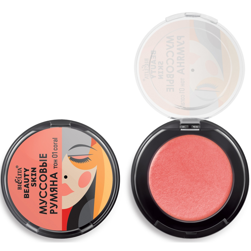 Bielita Beauty Skin Муссовые румяна тон 01 coral
