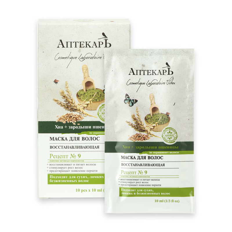 *Biтэкс Аптекарь Маска д/волос Восстанавливающая 10саше по10мл