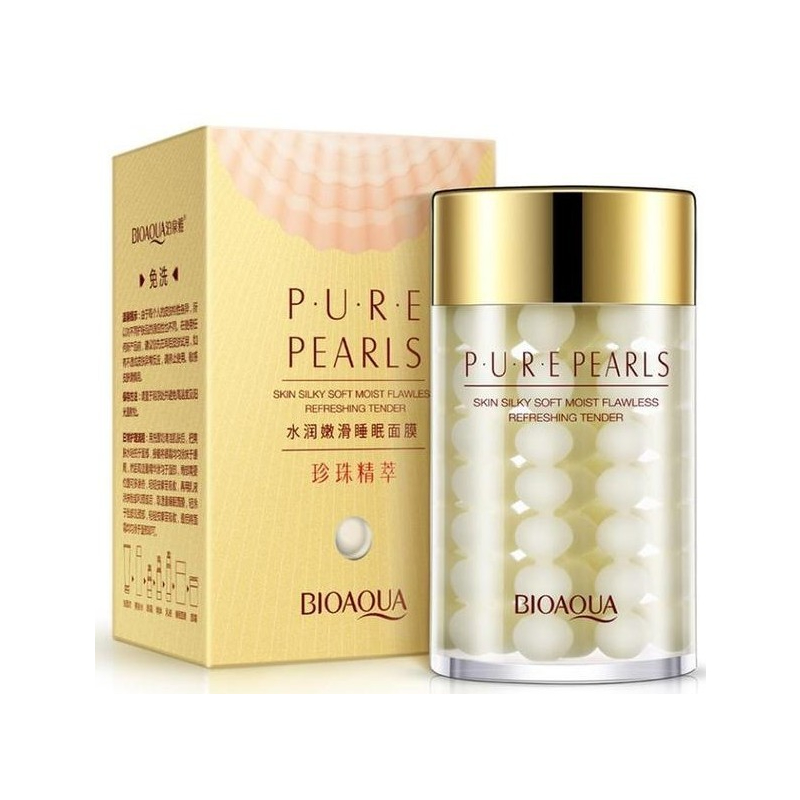 BIOAQUA PURE PEARLS Крем Увлажняющий для лица с коллагеном и жемчугом 60г 12шт/уп